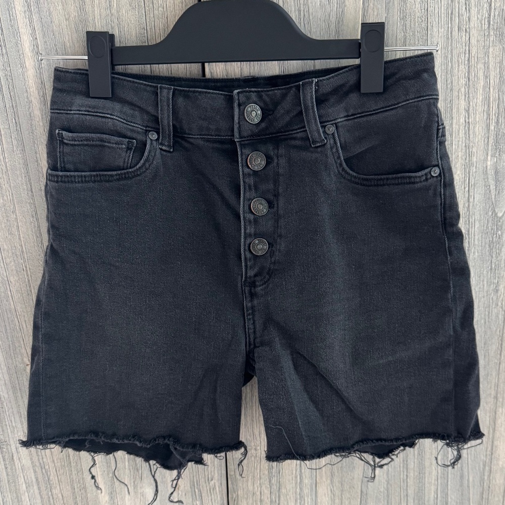 Paige Sarah Longline button up denim shorts